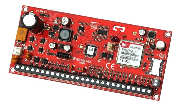 Centrala alarmowa „GENEVO” PRIMA 64Q z komunikatorem GSM/GPRS 8 wejść (maks. 64) C63C205