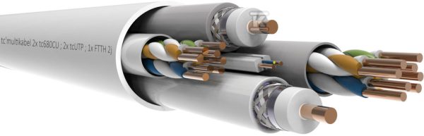 Kabel multimedialny tc multikabel, 2x RG6 / 2x UTP kat.5e / 1x FTTH 2J, (500m) 26436