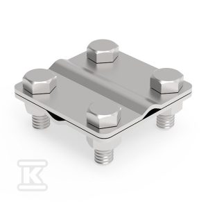 Złącze krzyżowe Ni V4A 4-otworowe 90100155 Złącze krzyżowe Ni V4A 4-otworowe 90100155