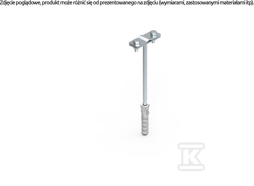 Uchwyt z kołkiem fi 12 L-400 OC 91200601 - obrazek 1