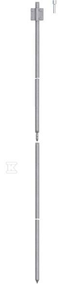 Uziom kompletny 3-metrowy ELKONOMIC fi16 ocynk ogniowy 94173002