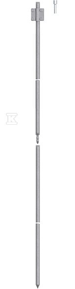 Uziom kompletny 3-metrowy ELKONOMIC fi20 ocynk ogniowy 94183002 - obrazek 1
