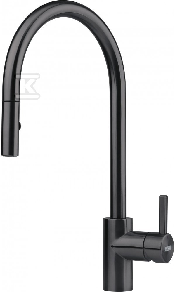 Bateria zlewozmywakowa Eos Neo pull-out spray Czarna stal szlachetna 115.0613.671