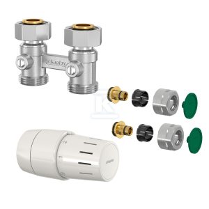 Zestaw termostatyczny z głowicą TC-S3 na zacisk, dwururowym blokiem kurków prostym MD1/50 1/2″-3/4″E i kompletem złączy 16×2,0? F31007 Zestaw termostatyczny z głowicą TC-S3 na zacisk, dwururowym blokiem kurków prostym MD1/50 1/2″-3/4″E i kompletem złączy 16×2,0? F31007