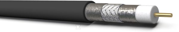 Kabel koncentryczny RG6 tc 690CU-PE zewnętrzny, żyła 1.13, Trishield, (100m) 26717