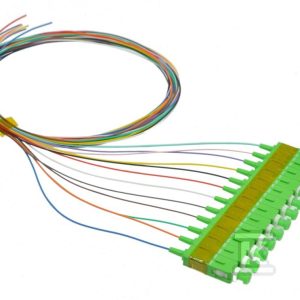 Pigtail SC/APC SM 2m 12-kolorowy LSZH G.657A1, 0,9mm (3D) 3739 Pigtail SC/APC SM 2m 12-kolorowy LSZH G.657A1, 0,9mm (3D) 3739