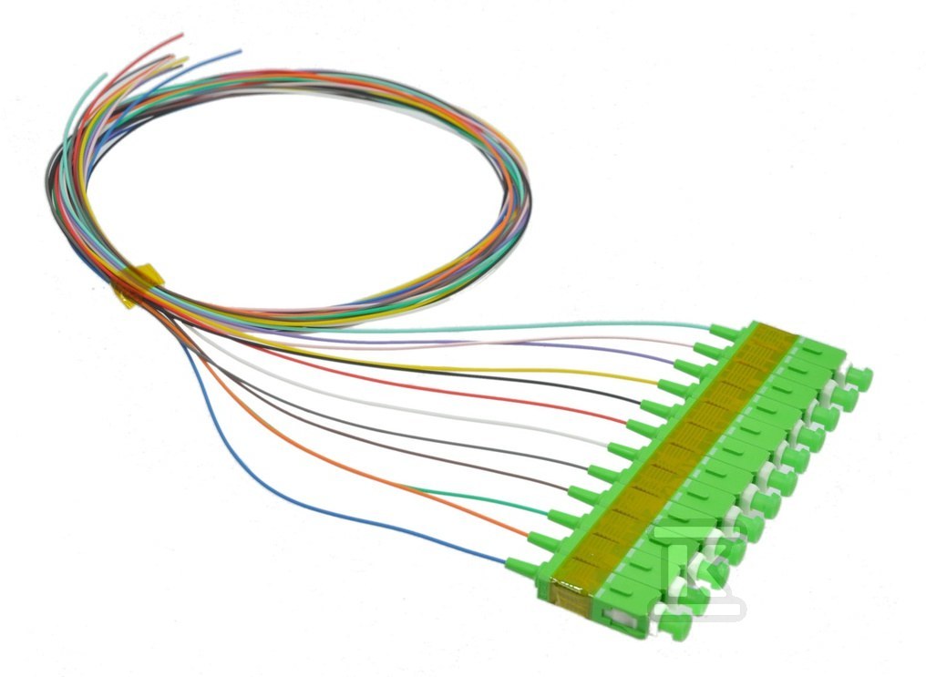 Pigtail SC/APC SM 2m 12-kolorowy LSZH G.657A1, 0,9mm (3D) 3739 - obrazek 1