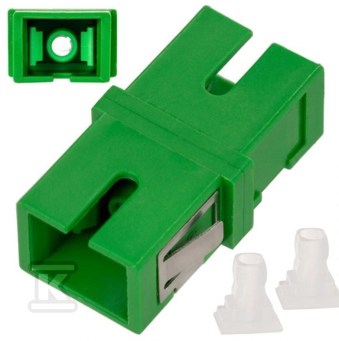 Adapter światłowodowy SC/APC, SM Simplex, bez kołnierza 27192 - obrazek 1