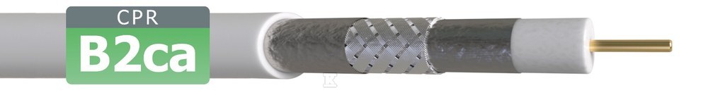 Kabel koncentryczny RG6 tc 685CU-B2ca LSZH, żyła 1.02, Trishield, (500m) 27311 - obrazek 1