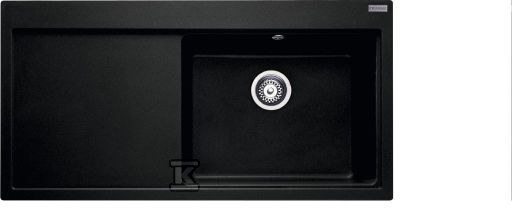 Zlewozmywak wbudowywany Fragranit+ Mythos MTG 611-100 ociekacz z lewej strony Onyx 114.0675.940 - obrazek 1
