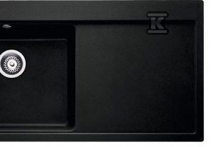 Zlewozmywak wbudowywany Fragranit+ Mythos MTG 611-100 ociekacz z prawej strony Onyx 114.0675.939