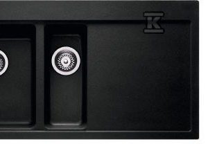 Zlewozmywak wbudowywany Fragranit+ Mythos MTG 651-100 ociekacz z prawej strony Onyx 114.0675.935