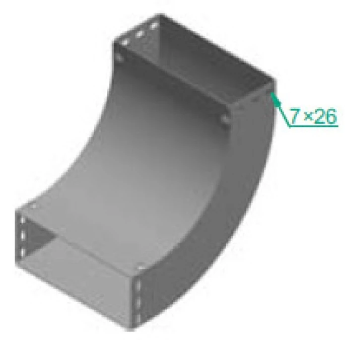 Łuk korytka 90 stopni LUPJ500H100 116214 - obrazek 1