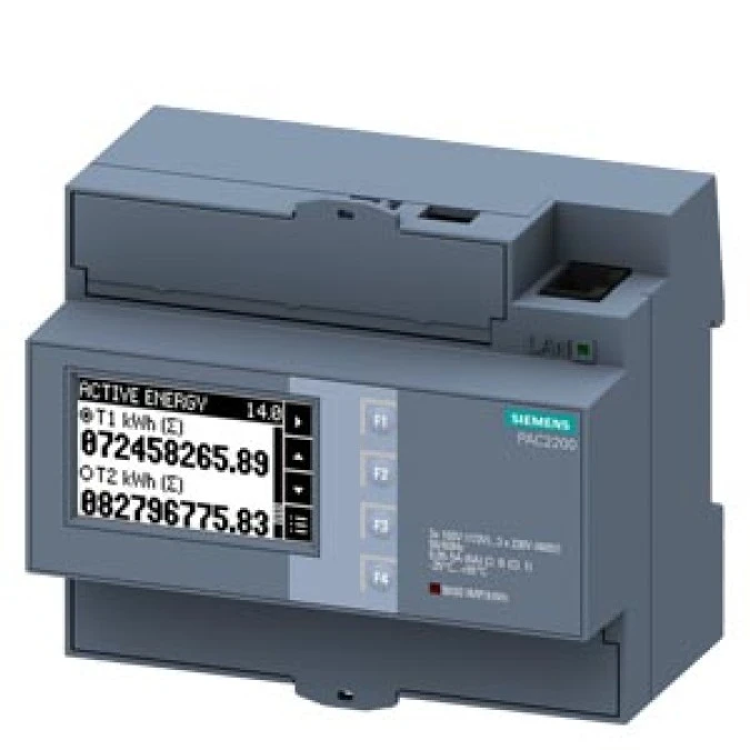 Miernik parametrów sieci PAC2200 x/1A x/5A licznik energii kl.1 MODBUS TCP/IP RJ45 Webserwer 1DI 1DO DIN 7KM2200‑2EA30‑1EA1 - obrazek 1