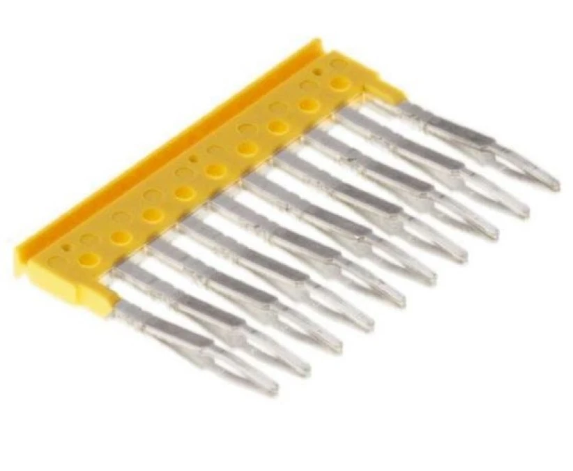 Mostek poprzeczny 10‑torowy, raster 3,5mm żółty ZQV 1.5/10 1776200000 - obrazek 2