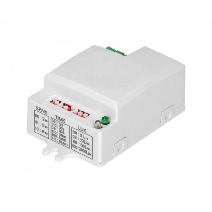 Mikrofalowy czujnik ruchu mini, 360/180, z regulacją zworkową, IP20, 1200W,OR‑CR‑282