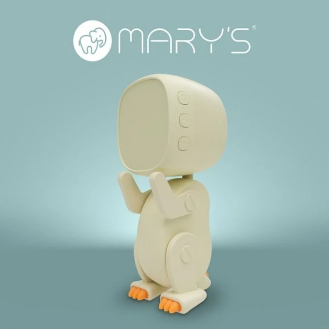 MARYS budzik Robo Dino biały MW61058