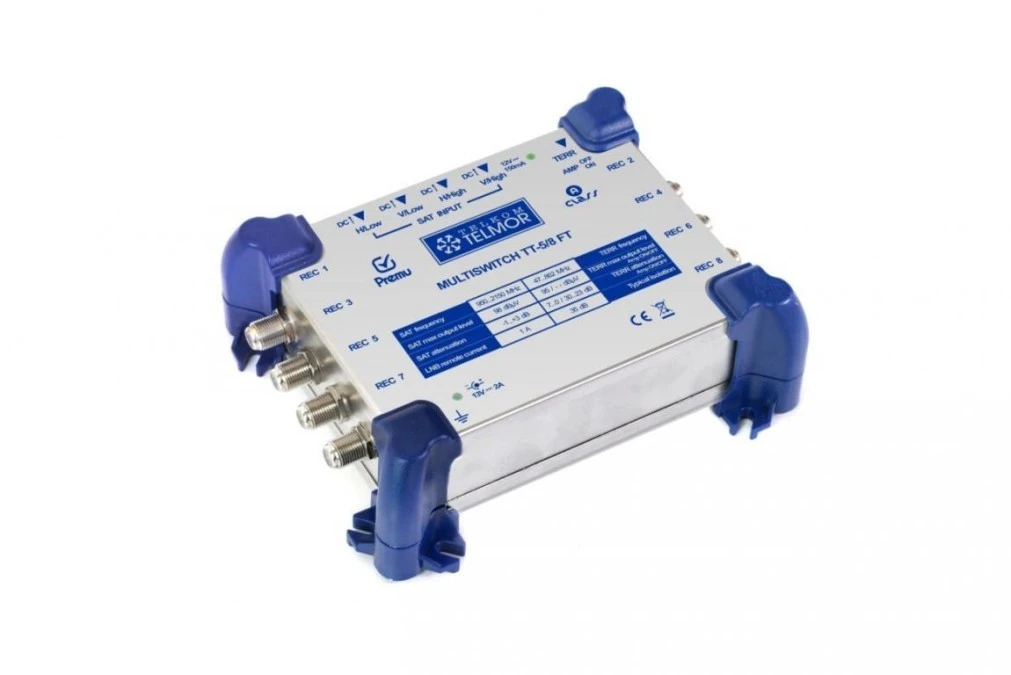 Multiswitch końcowy Telkom‑Telmor TT‑5/8FT V.2 PREMU z zasilaczem