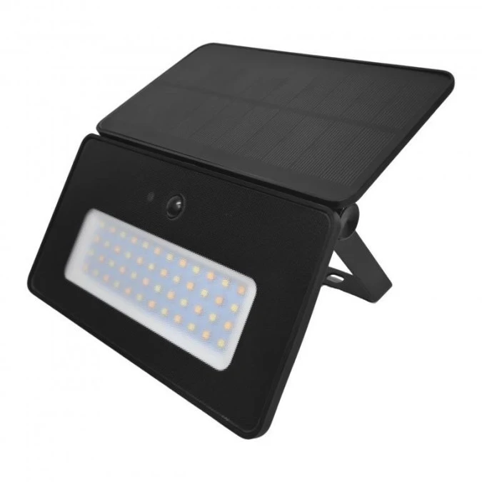 LUNERA LED 20 W, naświetlacz solarny z czujnikiem ruchu PIR, 1100 lm, CCT, IP54, 3600 mAh, czarny,AD‑SL‑6629BLR/CCT