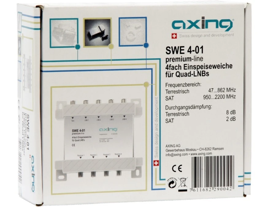 Multiswitch antenowy SWE 40‑01 5/4 AXING - obrazek 3