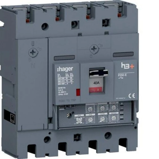 MCCB Wyłącznik mocy h3+ P250 4P 40A 70kA LSI HET041JR - obrazek 1