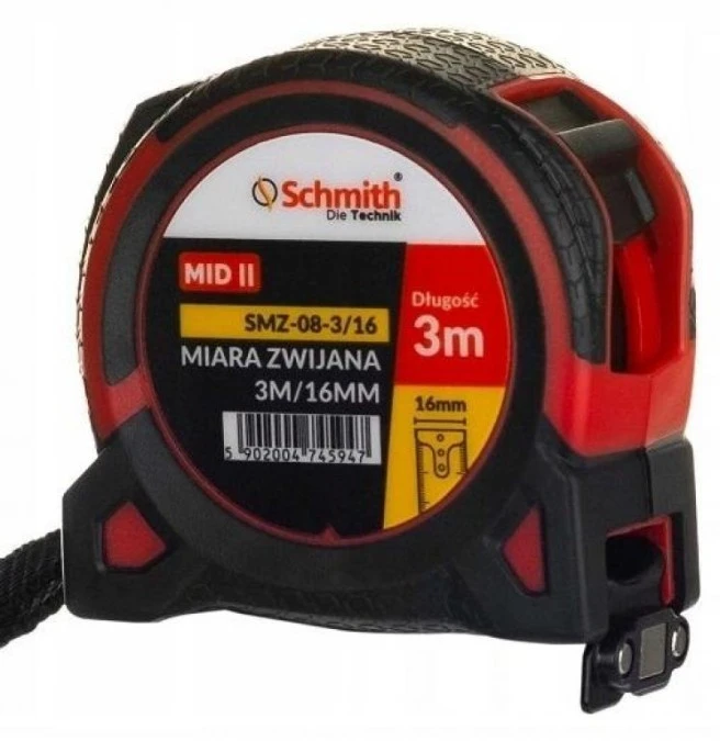 Miara metrówka zwijana premium 3m 16mm Schmith - obrazek 2