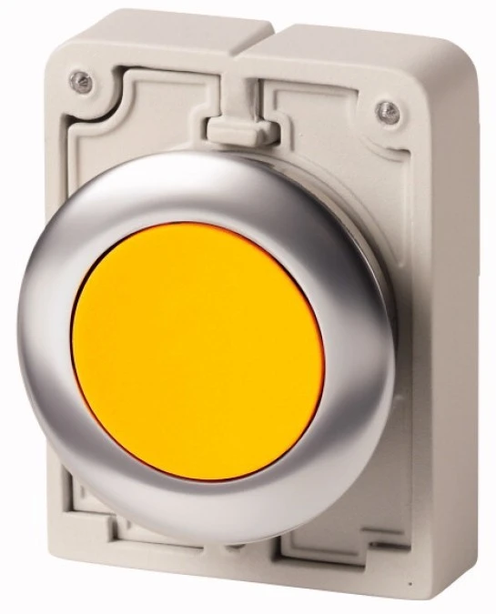 Napęd przycisku 30mm płaski żółty z samopowrotem M30C‑FD‑Y 182920 - obrazek 1