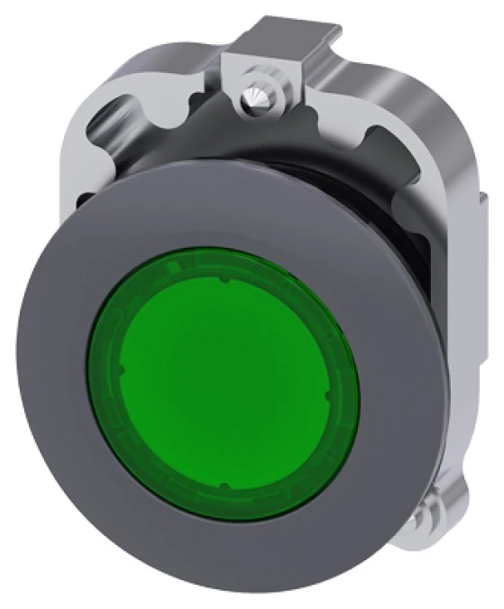 Napęd przycisku 30mm zielony z samopowrotem metalowy matowy IP69k Sirius ACT 3SU1060‑0JB40‑0AA0 - obrazek 3
