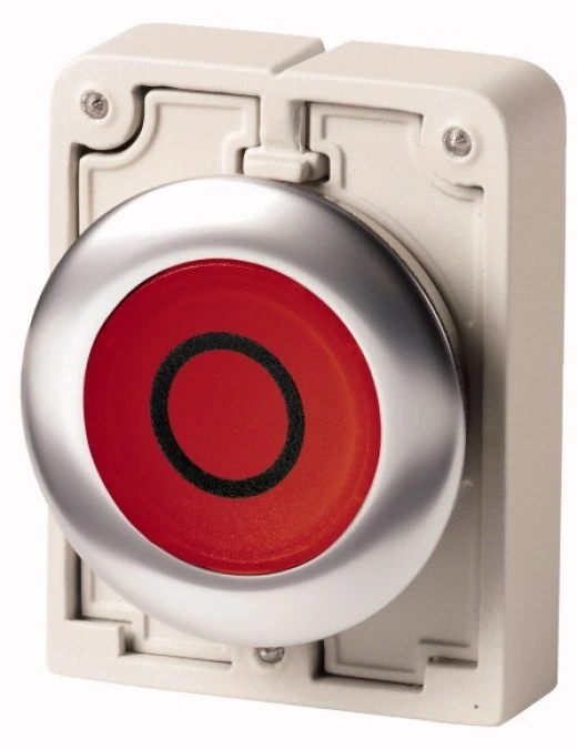Napęd przycisku 30mm płaski czerwony /O/ z podświetleniam z samopowrotem M30C‑FDL‑R‑X0 182958 - obrazek 1