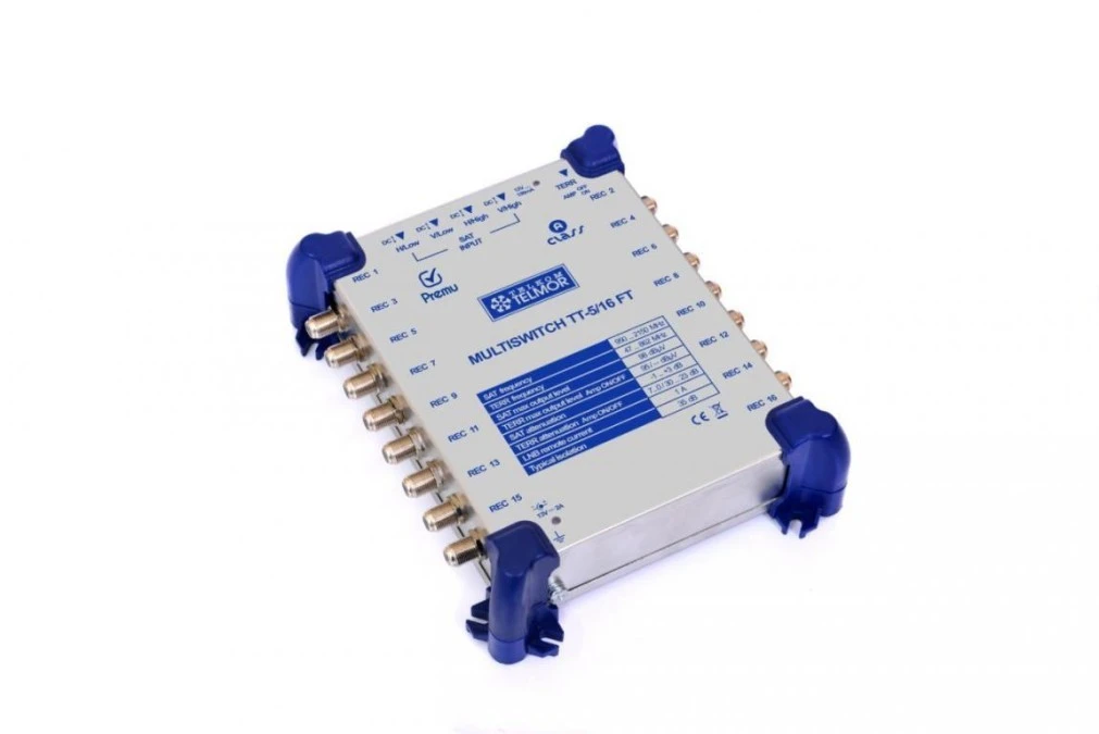 Multiswitch końcowy Telkom‑Telmor TT‑5/16FT PREMU z zasilaczem