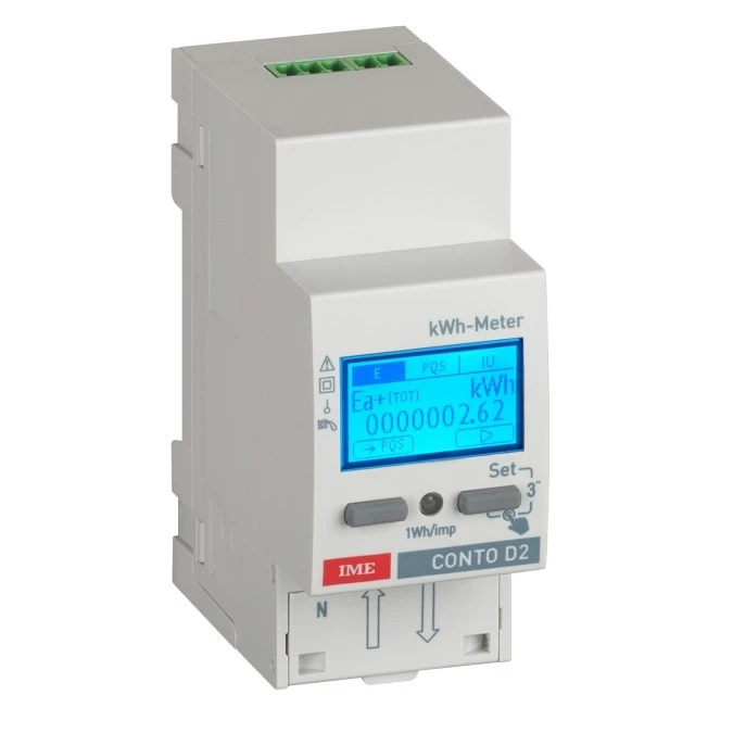 Miernik Energii Wh/Varh 1f Pomiar Bezpośredni 63A Z Wyjściem Rs485 2 Taryfy 2 Moduły CE2DF3DTCL1 - obrazek 1