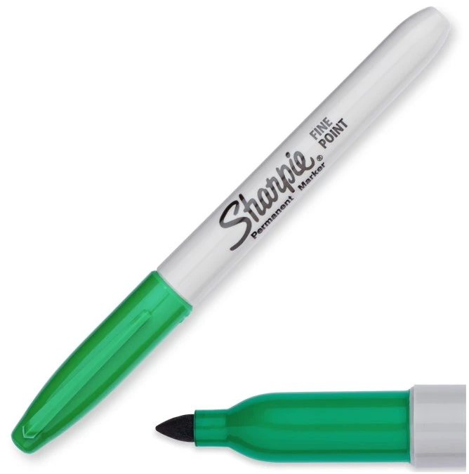 Marker permanentny zielony 1,0mm Sharpie Fine - obrazek 1