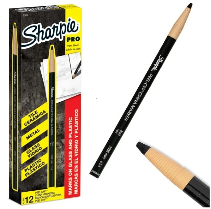 Marker woskowy Dermatograf 2,0mm czarny Sharpie China - obrazek 1