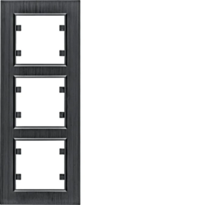 Lumina passion Ramka 3‑krotna pionowa aluminium czarne WL9133 - obrazek 1