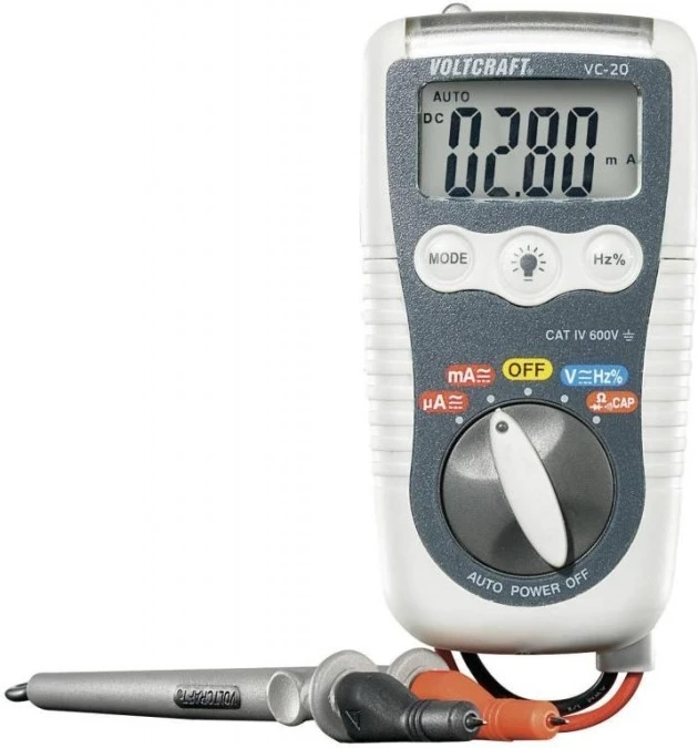 Multimetr cyfrowy VOLTCRAFT VC‑20 IP54 CAT IV 600V 516020 - obrazek 1