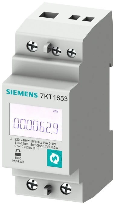 Miernik parametrów sieci PAC1600 1 Fazowy 63A licznik energii kl.B MID S0 DIN 7KT1656