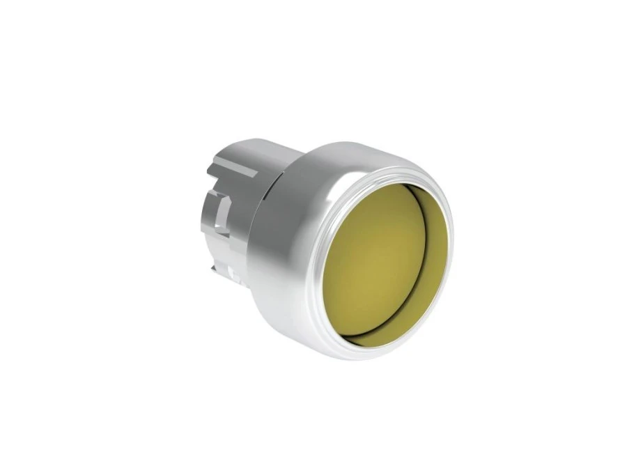 Metalowy przycisk fi22mm osłonięty samoczynny powrót Żółty LPSB305 - obrazek 1