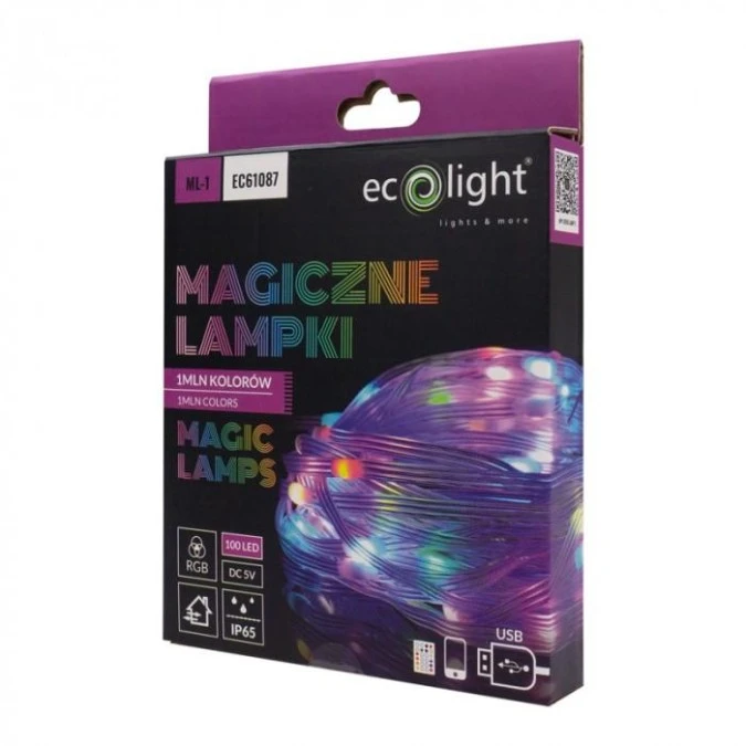 MAGICZNE LAMPKI 1MLN KOLORÓW 100 LED 10m DC5V