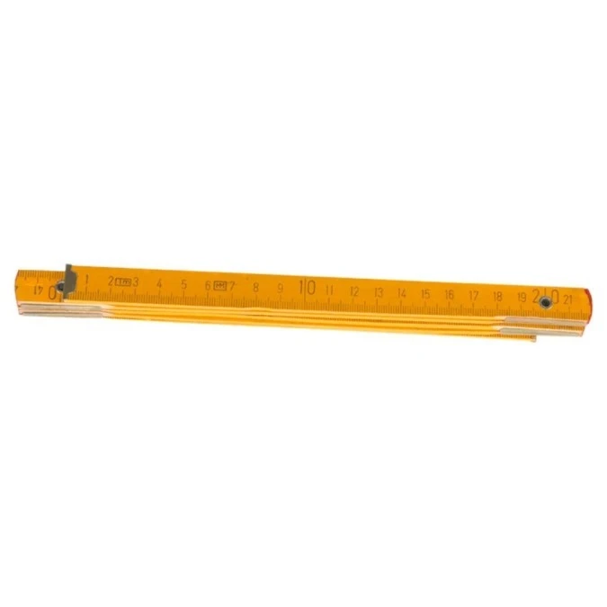 Miara składana drewniana 1 m, żółta /6szt./ - obrazek 1