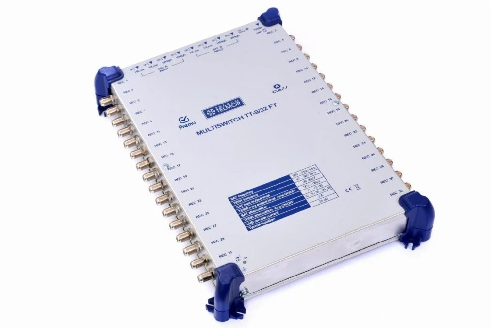 Multiswitch końcowy Telkom‑Telmor TT‑9/32FT PREMU z zasilaczem
