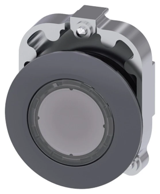 Napęd przycisku 30mm przezroczysty z podświetleniem bez samopowrotu metalowy matowy IP69k Sirius ACT 3SU1061‑0JA70‑0AA0 - obrazek 3