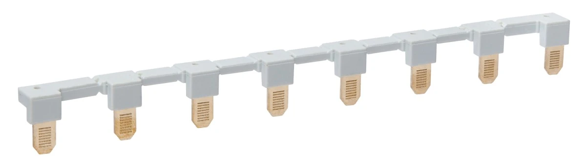 Mostek grzebieniowy 8‑polowy szary do gniazd GZP80 i przekaźników PUSH‑IN PI84, PI85, PI84P, PI85P ‑ ZGZP80‑8 GY 2616318 - obrazek 1