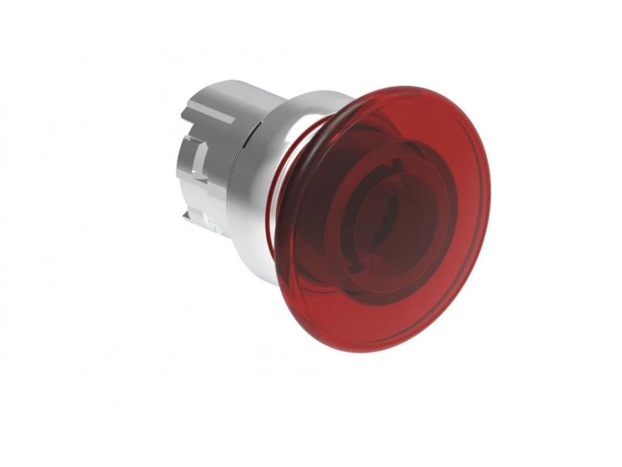 Metalowy przycisk podświetlany grzybkowy samoczynny powrót fi40mm Czerwony LPSBL6144 - obrazek 1