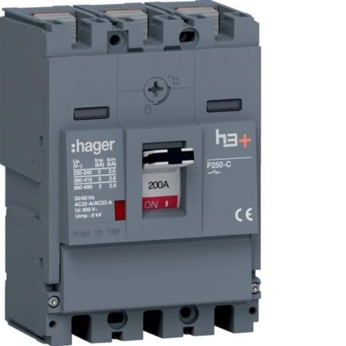 MCCB Rozłącznik mocy h3+ P250 3P 200A HCT200AR - obrazek 1
