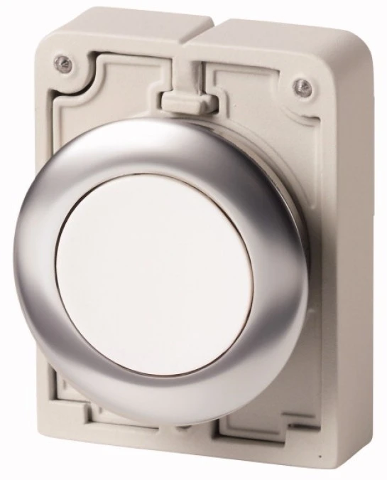 Napęd przycisku 30mm płaski biały z samopowrotem M30C‑FD‑W 182960 - obrazek 1