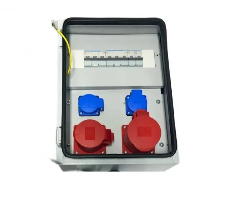 Metalowa rozdzielnica ścienna z bezpiecznikami HAGER IP54 CEE 32A 16A 2X230V 94H‑3