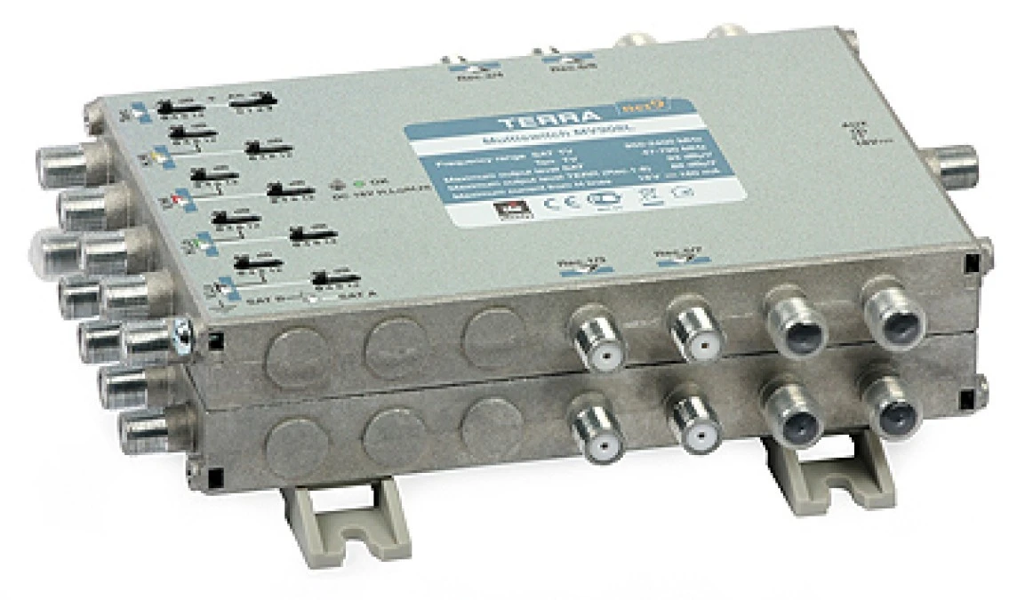 Multiswitch MV‑908L TERRA klasa A, 9‑wejściowy, 8‑wyjściowy z aktywną naziemną ‑ bez zasilacza - obrazek 1