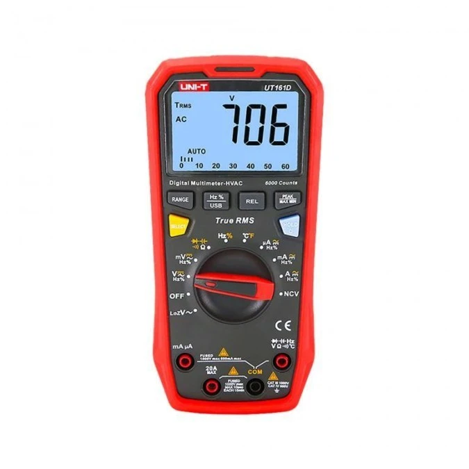 Miernik uniwersalny z pomiarem True RMS automatyczny multimetr cyfrowy z wyświetlaczem LCD UNI‑T UT161D - obrazek 2