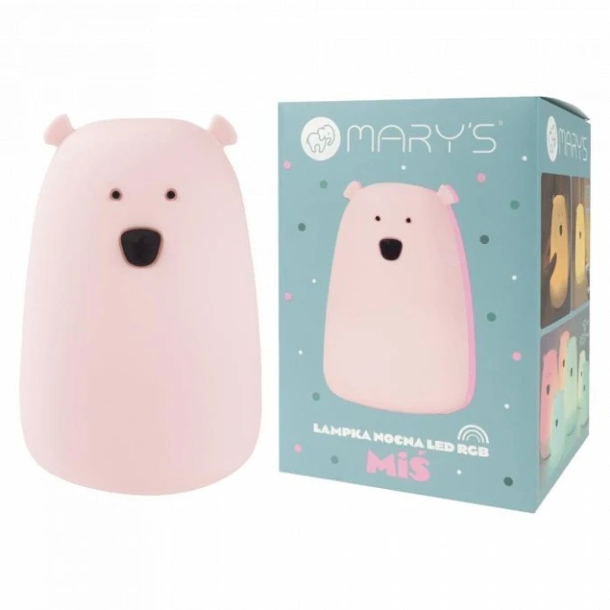 MARYS LAMPKA LED MIŚ DUŻY RÓŻOWY RGB+WW +RC - obrazek 3