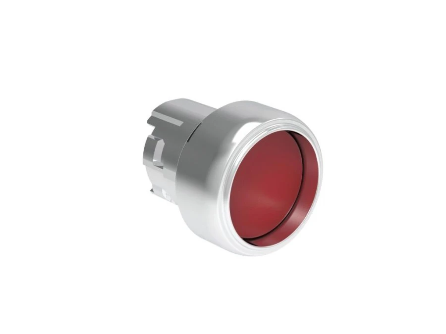Metalowy przycisk fi22mm osłonięty samoczynny powrót Czerwony LPSB304 - obrazek 1